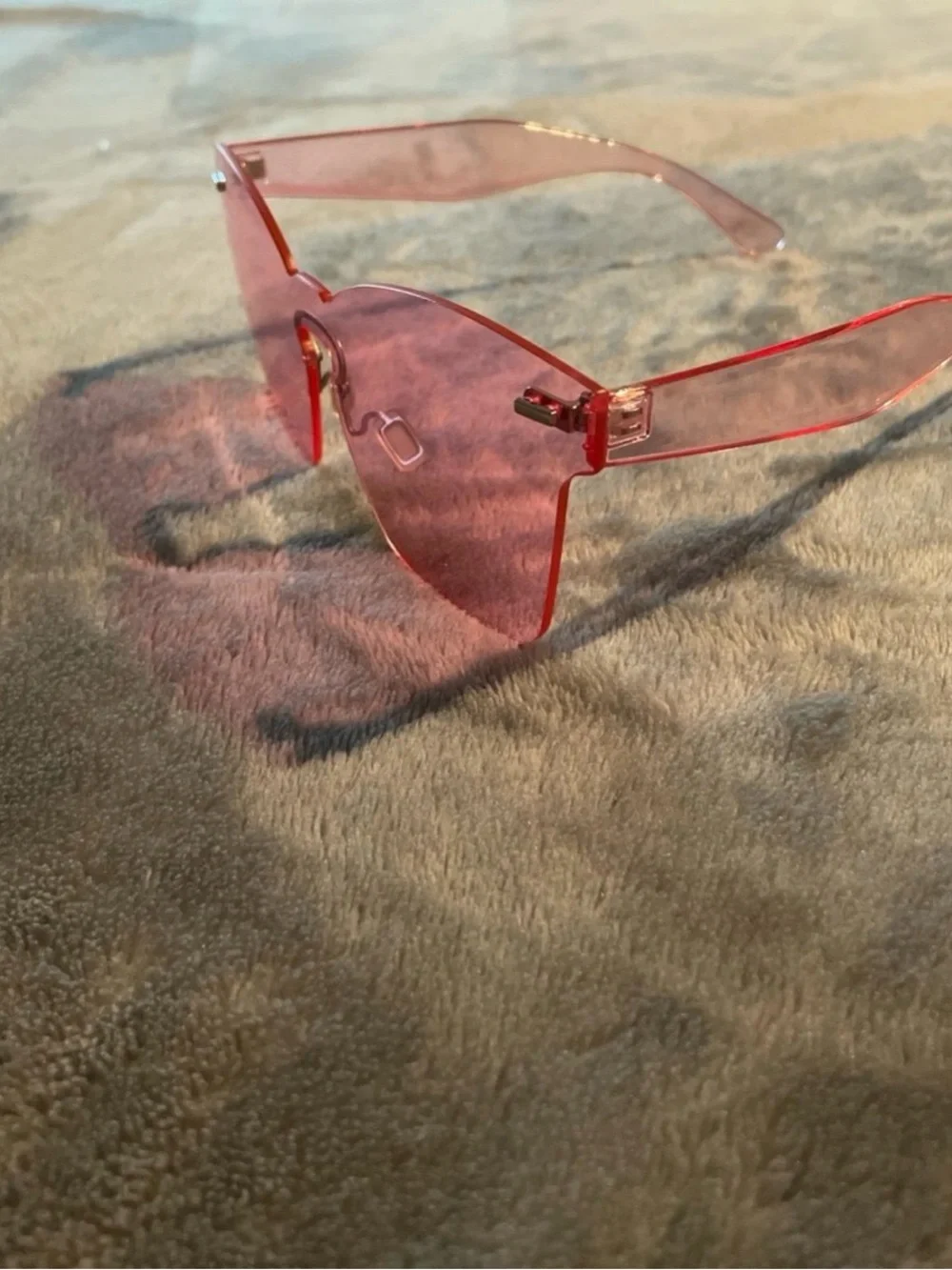 Rimless Pink Women's Sunglasses — Modern Fashion Shades